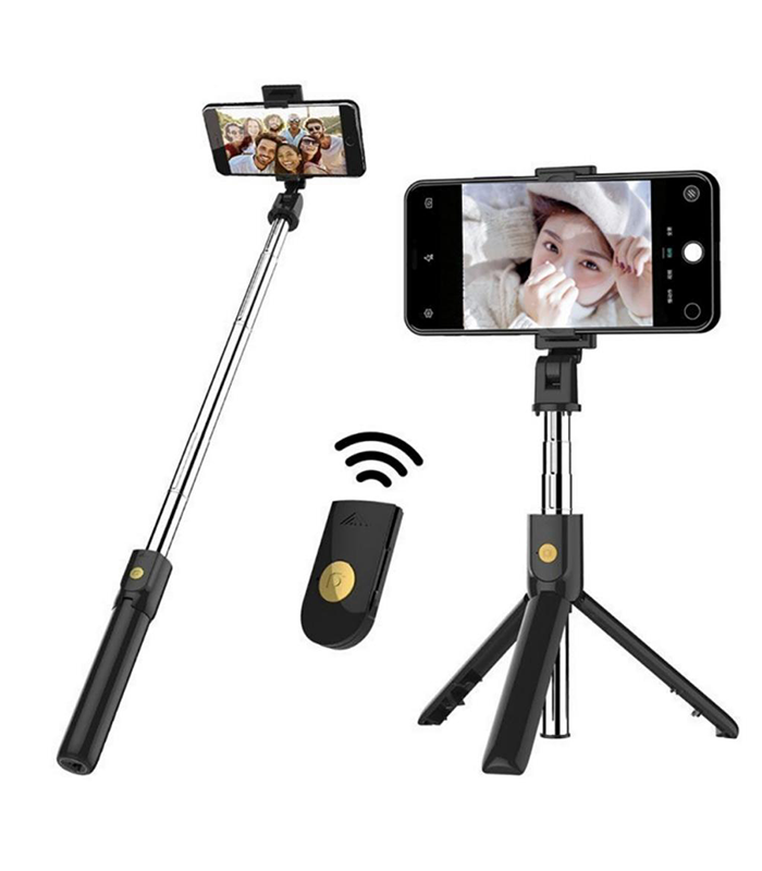 Selfie Stick K07 Bluetooth (ΠολύΛειτουργικό) Μαύρο Dealme.gr
