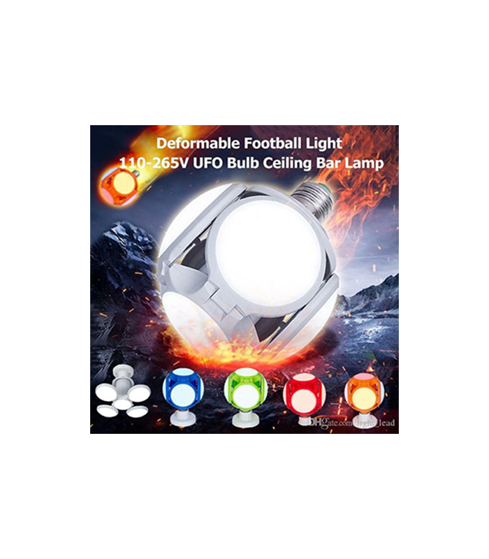 Claire Advent Tightly Αναδιπλούμενη Οικονομική Λάμπα - Φωτιστικό σε Σχήμα Μπάλα Ε27 Βιδωτή LED  40W - Football UFO Lamp - Dealme.gr