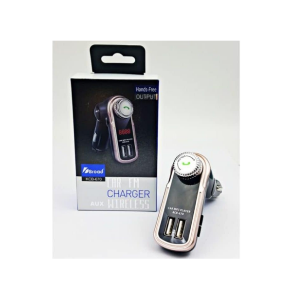 FM Transmitter Αυτοκινήτου KCB670 με AUX / USB / MicroSD / Bluetooth